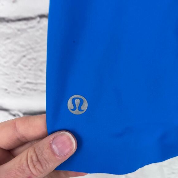 Lululemon Wunder Train High-Rise Bike Shorts 8 Bold Blue - Picture 5 of 6